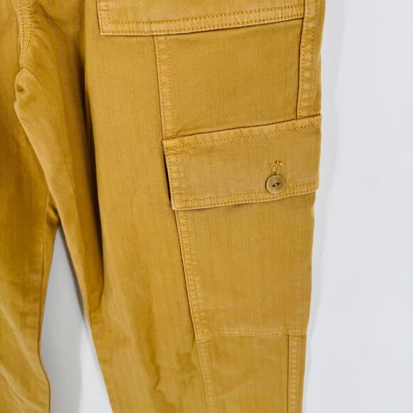 Madewell 90s Straight Cargo Pants Mustard Yellow Cotton NWT Women’s Size 26 - Picture 7 of 8